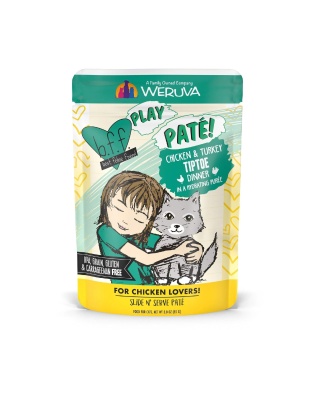 BFF Cat Play Chicken and Turkey Tiptoe Dinner 3oz. Pouch (Case of 12)