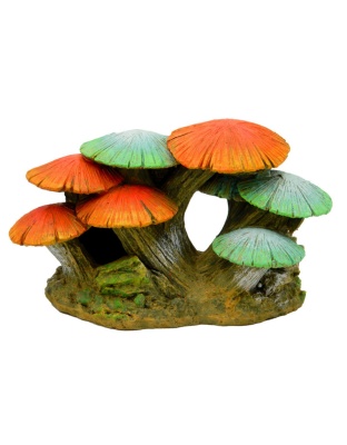 Blue Ribbon Pet Products Glowing Mushroom Garden Ornament Long, Orange & Green, 1ea/SM