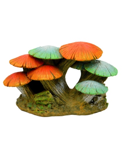 Blue Ribbon Pet Products Glowing Mushroom Garden Ornament Long, Orange & Green, 1ea/SM