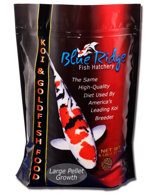 Blue Ridge Fish Hatchery Growth Formula Pellet Fish Food for Koi and Goldfish 1ea/2 lb, LG
