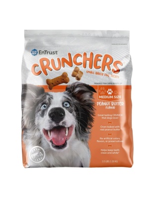 Blue Seal Entrust Crunchers Small Batch Dog Treats Peanut Butter Medium - 3.5Lbs.