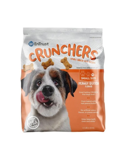 Blue Seal Entrust Crunchers Small Batch Dog Treats Peanut Butter Small - 3.5Lbs.