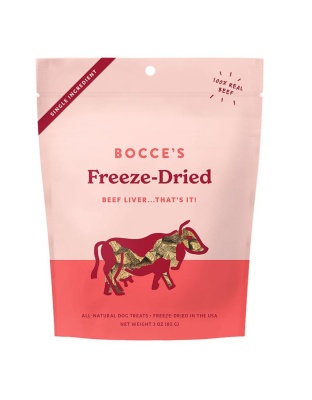 Bocce's Bakery Dog Freeze Dried Beef Liver Treats 3oz.