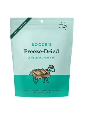 Bocce's Bakery Dog Freeze Dried Lamb Liver Treats 3oz.