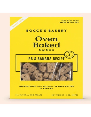Bocce's Bakery Dog Just Peanut Butter And Banana Biscuits 14oz.