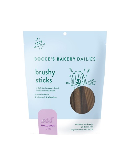 Bocces Dog Brushy Sticks Small 13oz.