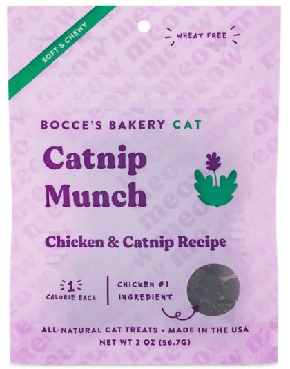 Bocce's Bakery Catnip Munch Soft and Chewy Cat Treats 2oz.