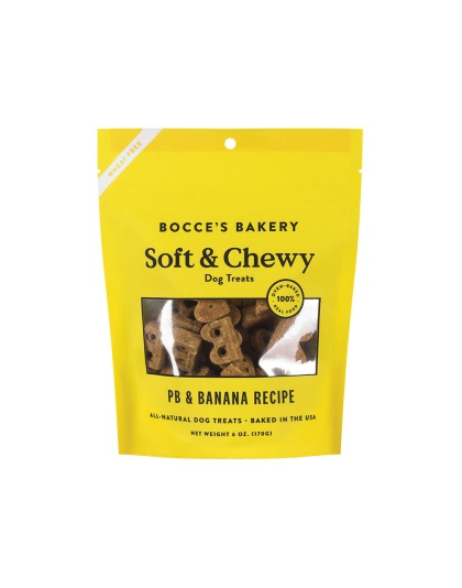 Bocces Bakery Dog Soft And Chewy Peanut Butter Banana 6oz.
