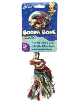 Booda 2-Knot Rope Bone Dog Toy Multi-Color 1ea/SM