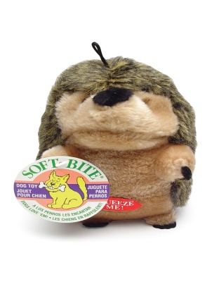 Booda Grunting Plush Dog Toy Hedgehog Multi-Color 1ea/MD