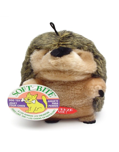 Booda Grunting Plush Dog Toy Hedgehog Multi-Color 1ea/MD