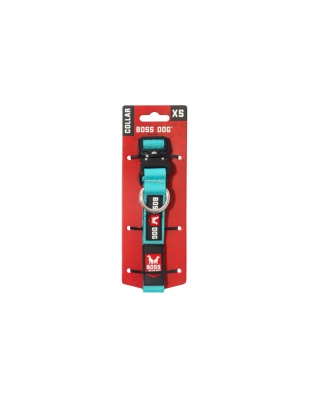 Boss Dog Tactical Adjustable Dog Collar Teal, 1ea/XS, 11-14in.