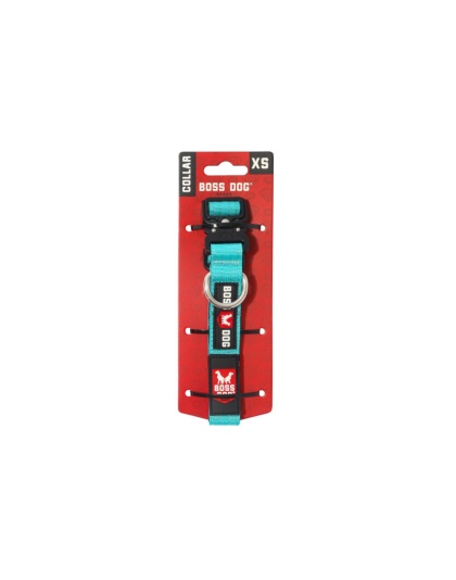 Boss Dog Tactical Adjustable Dog Collar Teal, 1ea/XS, 11-14in.