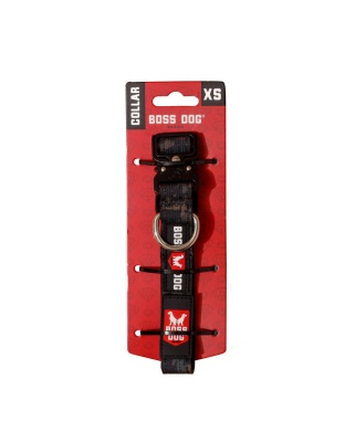 Boss Dog Tactical Adjustable Dog Collar Black Camo, 1ea/XS, 11-14in.