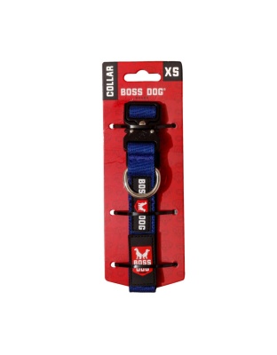 Boss Dog Tactical Adjustable Dog Collar Blue, 1ea/XS, 11-14in.