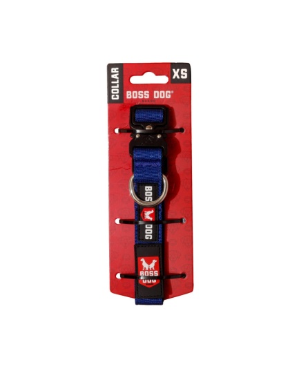 Boss Dog Tactical Adjustable Dog Collar Blue, 1ea/XS, 11-14in.