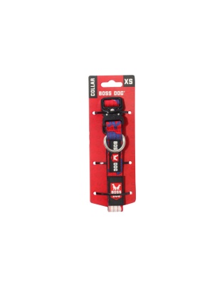 Boss Dog Tactical Adjustable Dog Collar Red, White, & Blue, 1ea/XS, 11-14in.
