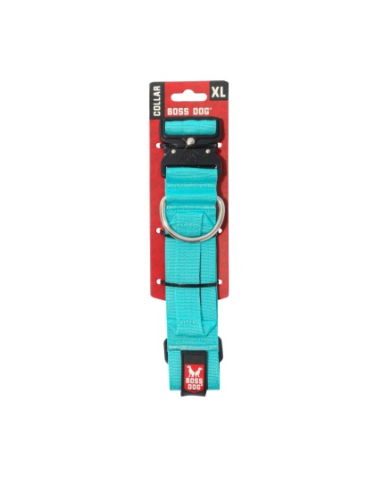 Boss Dog Tactical Adjustable Dog Collar Teal, 1ea/XL, 20-28in.
