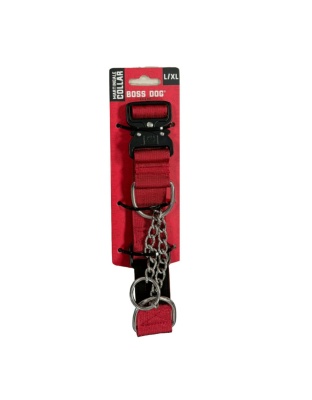Boss Dog Martingale Dog Collar Red, 1ea/LG/XL