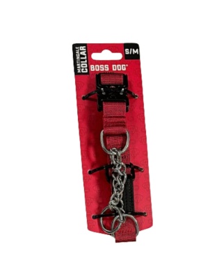 Boss Dog Martingale Dog Collar Red, 1ea/SM/MD