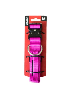 Boss Dog Tactical Adjustable Dog Collar Hot Pink, 1ea/MD
