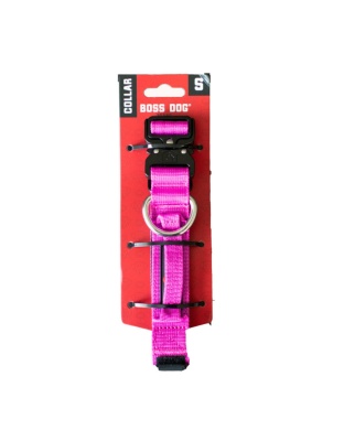 Boss Dog Tactical Adjustable Dog Collar Hot Pink, 1ea/SM