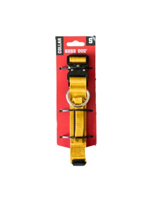 Boss Dog Tactical Adjustable Dog Collar Yellow, 1ea/SM