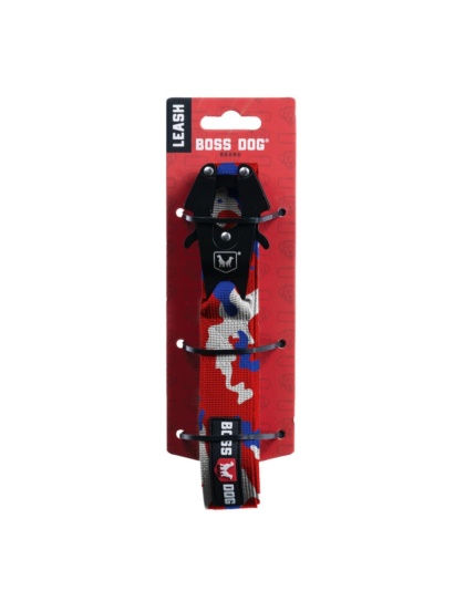 Boss Dog Tactical Dog Leash Red, White, & Blue, 1ea/4 ft