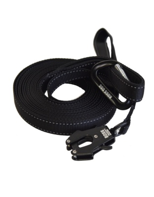 Boss Dog Tactical Nylon Tracking Dog Leash Black, 1ea/20 ft