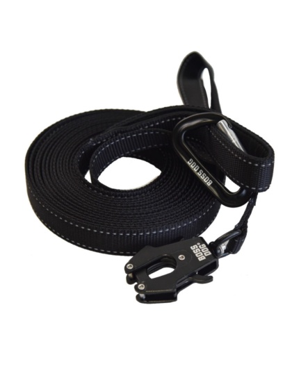 Boss Dog Tactical Nylon Tracking Dog Leash Black, 1ea/20 ft