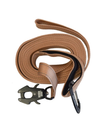Boss Dog Tactical Nylon Tracking Dog Leash Tan, 1ea/20 ft