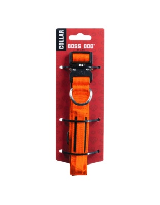 Boss Dog Tactical Adjustable Dog Collar Hunter Orange, 1ea/Small, 13-16 in