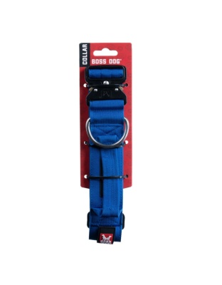 Boss Dog Tactical Adjustable Dog Collar Blue, 1ea/XLarge, 20-28 in