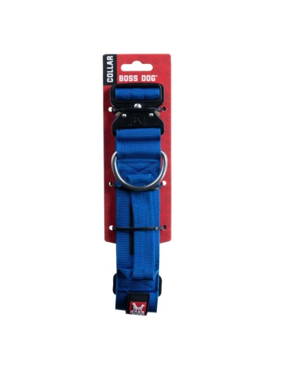Boss Dog Tactical Adjustable Dog Collar Blue, 1ea/XLarge, 20-28 in
