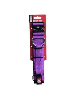 Boss Dog Tactical Adjustable Dog Collar Purple, 1ea/XLarge, 20-28 in