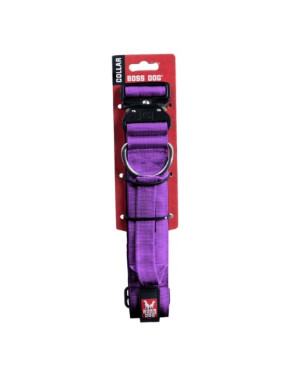 Boss Dog Tactical Adjustable Dog Collar Purple, 1ea/XLarge, 20-28 in