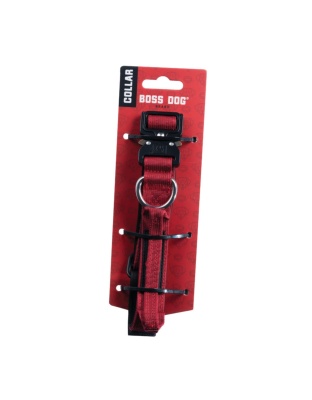 Boss Dog Tactical Adjustable Dog Collar Red, 1ea/Small, 13-16 in