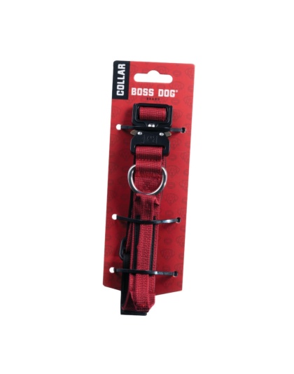Boss Dog Tactical Adjustable Dog Collar Red, 1ea/Small, 13-16 in