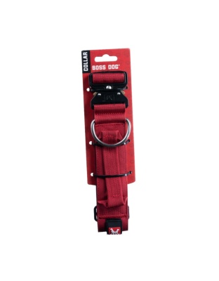 Boss Dog Tactical Adjustable Dog Collar Red, 1ea/XLarge, 20-28 in