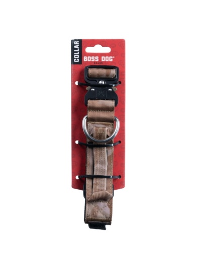 Boss Dog Tactical Adjustable Dog Collar Tan Camo, 1ea/Small, 13-16 in