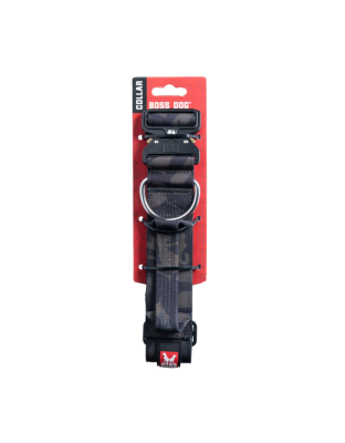 Boss Dog Tactical Adjustable Dog Collar Black Camo, 1ea/XLarge, 20-28 in