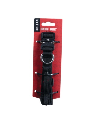 Boss Dog Tactical Adjustable Dog Collar Black, 1ea/Small, 13-16 in