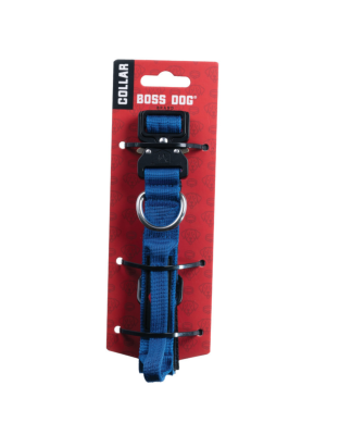 Boss Dog Tactical Adjustable Dog Collar Blue, 1ea/Small, 13-16 in