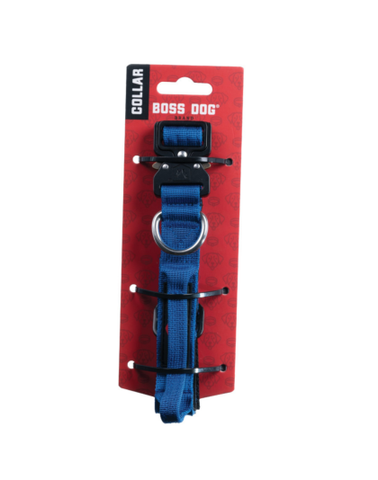 Boss Dog Tactical Adjustable Dog Collar Blue, 1ea/Small, 13-16 in