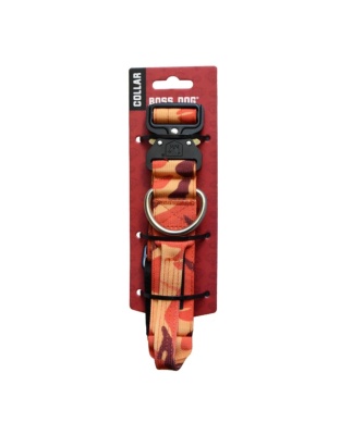 Boss Dog Tactical Adjustable Dog Collar Orange Camo, 1ea/XLarge, 20-28 in