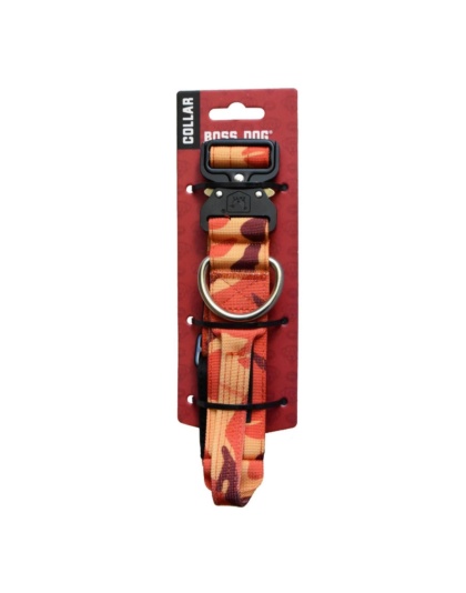 Boss Dog Tactical Adjustable Dog Collar Orange Camo, 1ea/XLarge, 20-28 in
