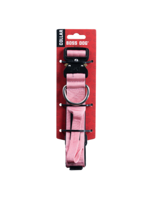 Boss Dog Tactical Adjustable Dog Collar Pink, 1ea/Large, 17-22 in