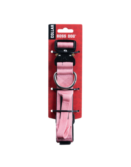 Boss Dog Tactical Adjustable Dog Collar Pink, 1ea/Large, 17-22 in