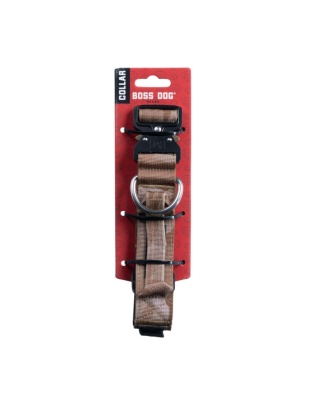 Boss Dog Tactical Adjustable Dog Collar Tan Camo, 1ea/Medium, 15-18 in