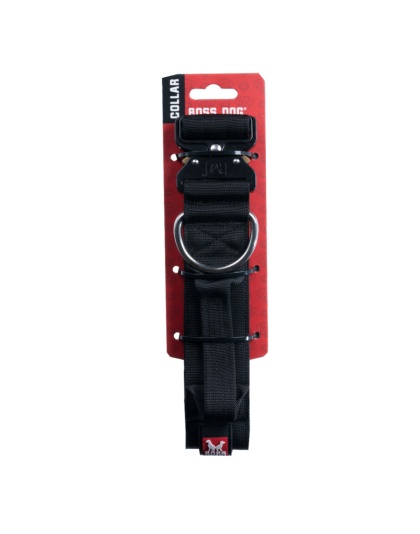 Boss Dog Tactical Adjustable Dog Collar Black, 1ea/XLarge, 20-28 in